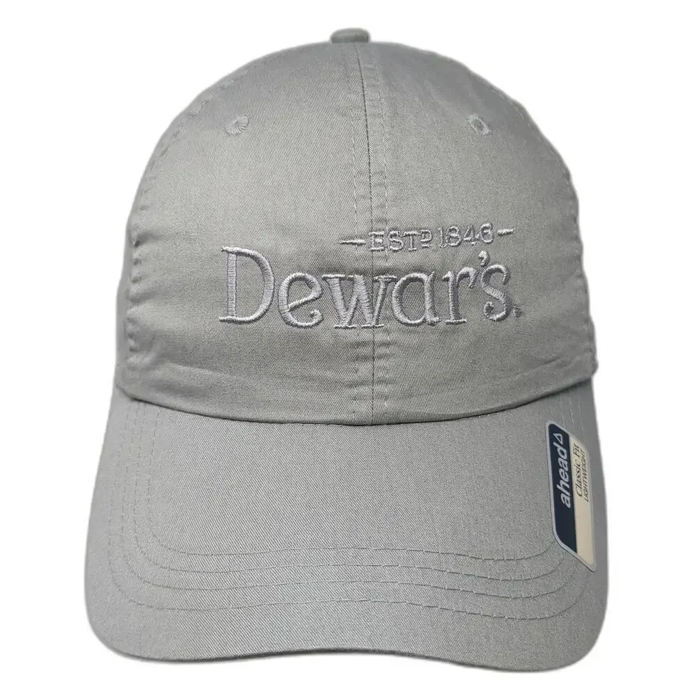 ahead Baseball Cap Gray One Size Dewar's ESTD 1846 Logo Embroidery Cotton Hat